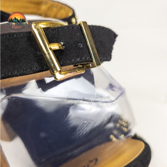 NWT Qupid Women Fashion Vegan Suede Cut Out Peep Toe Block Stacked Heel Size 7.5 - Picture 9 of 12